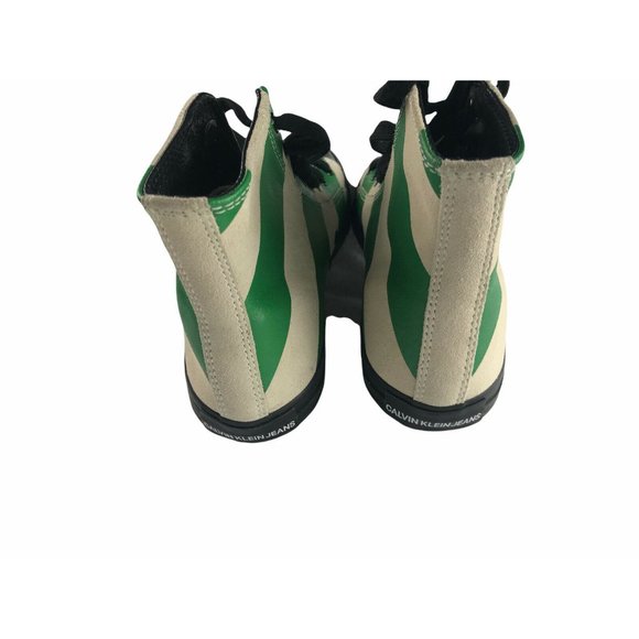 CALVIN KLEIN Carizma High Top Striped Suede Sneake - Picture 7 of 12